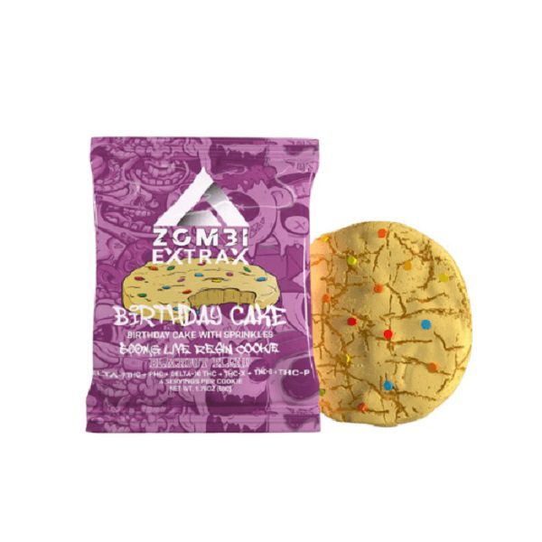 Zombi Extrax Blackout Blend Cookie 500mg - blend of 6 powerful cannabinoids: delta-8 THC, delta-10 THC, THC-B, THC-P, PHC, and THC-X - Birthday Cake flavor