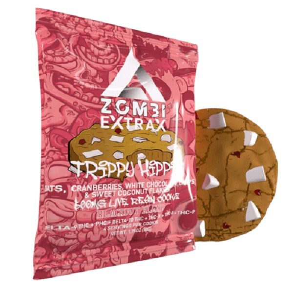 Zombi Extrax Blackout Blend Cookie 500mg - blend of 6 powerful cannabinoids: delta-8 THC, delta-10 THC, THC-B, THC-P, PHC, and THC-X - Trippy Hippie flavor