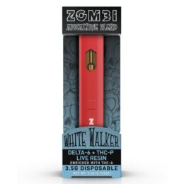 Zombi Special edition blend 3.5g incorporating live resin delta-6 THC, THC-P, THC-A and natural terpenes - White Walker (Hybrid) strain