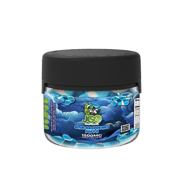 CBD Isolate Gummies blue raspberry puffs flavor 1500mg