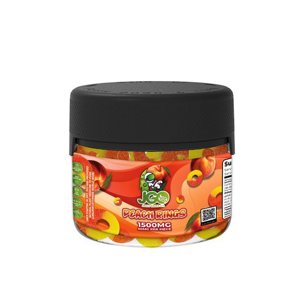 CBD Isolate Gummies peach rings flavor 1500mg