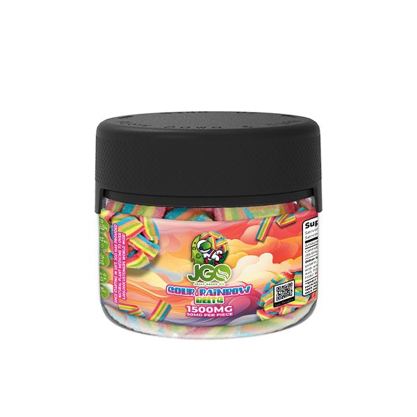 CBD Isolate Gummies sour rainbow belts flavor 1500mg