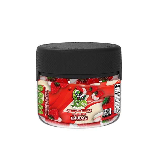 CBD Isolate Gummies strawberries and cream flavor 1500mg