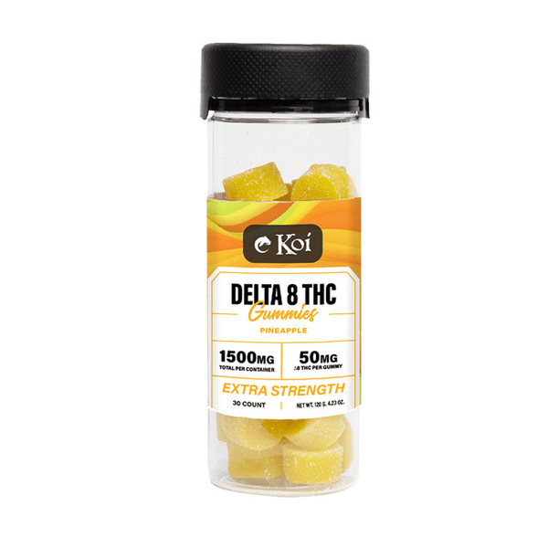 Koi Extra Strength Delta 8 THC Gummies 1500mg - Pineapple flavor