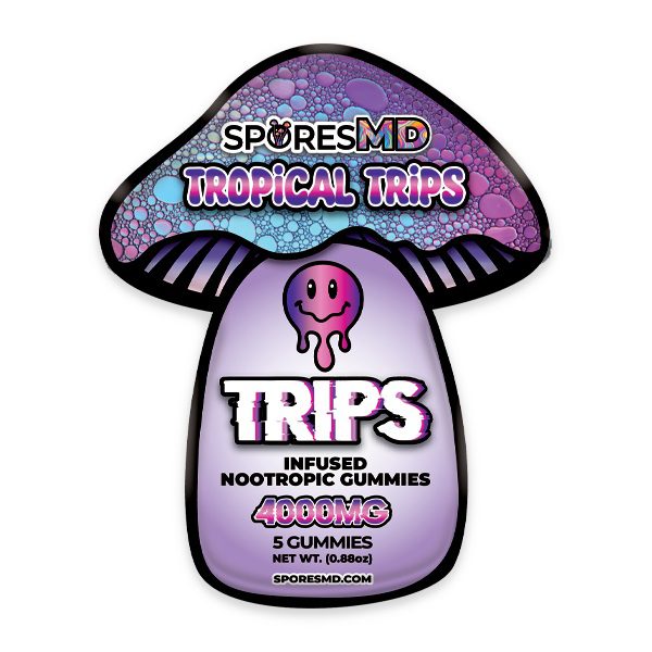 SporesMD Tropical Trips - Trips Infused Nootropic Gummies 4000mg
