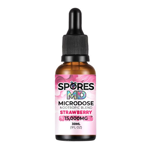 SporesMD Microdose Nootropic Infused Tinctures 15000mg 30ml - Strawberry flavor