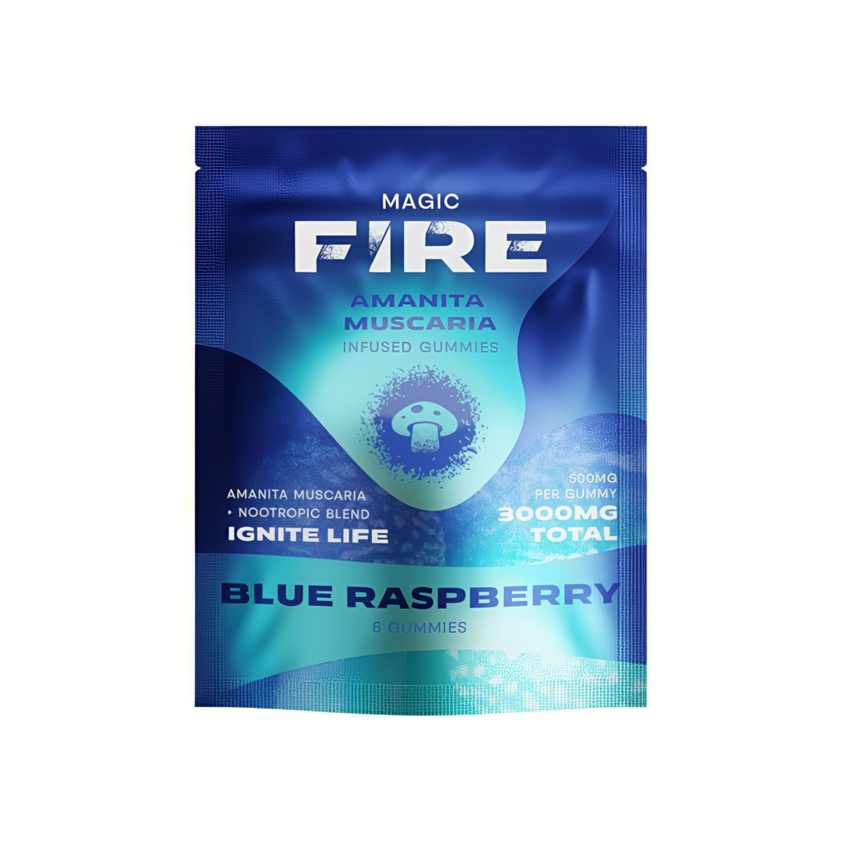 Fire Magic Amanita Muscaria Gummies 3000mg - Blue Raspberry flavor