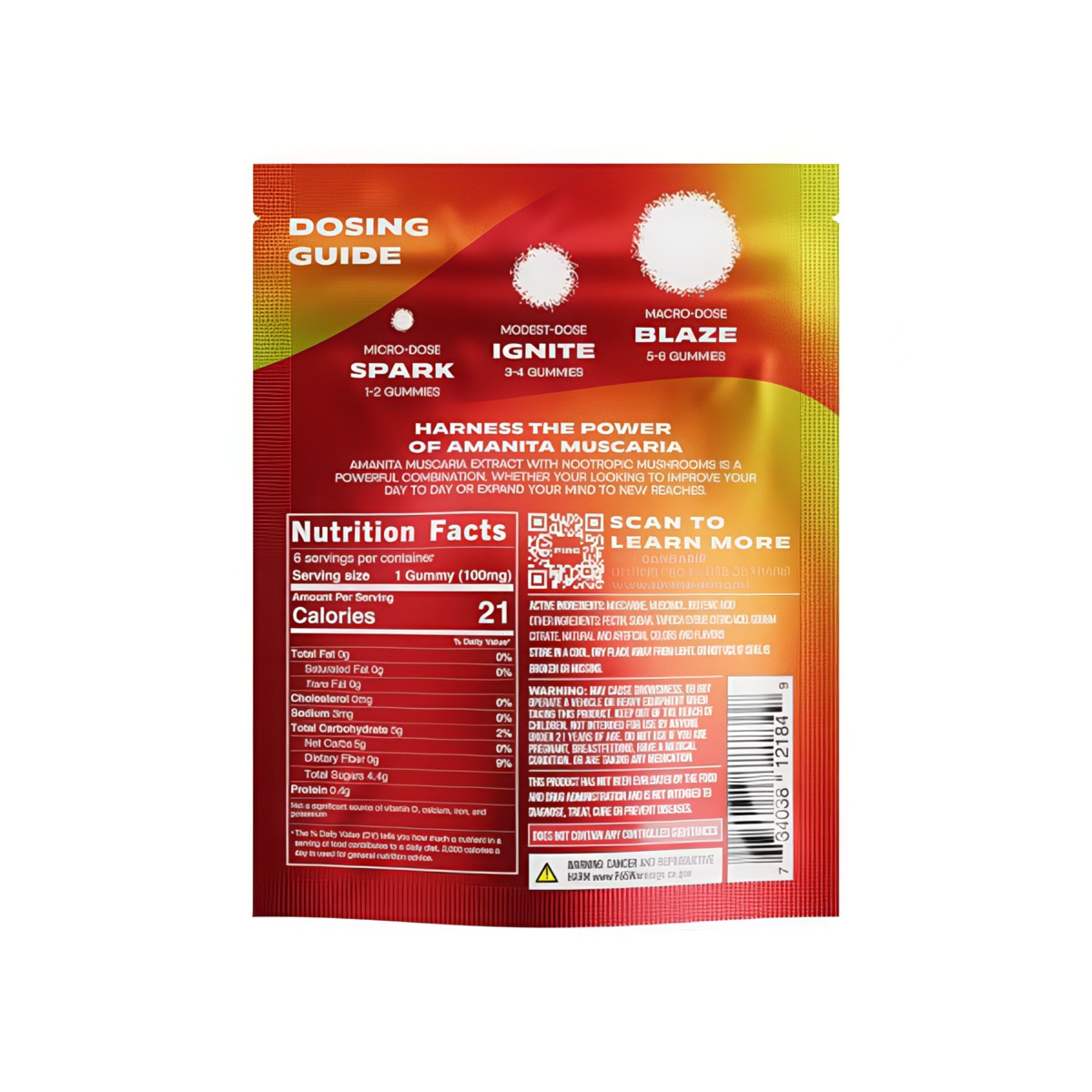Fire Magic Amanita Muscaria Gummies 3000mg - Mango flavor Ingredients