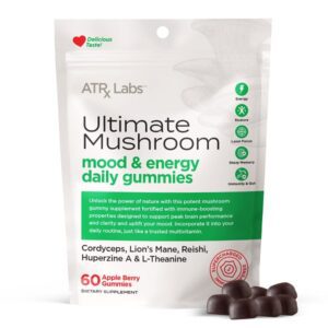 Ultimate Mushroom Gummies Apple Berry Flavor | 60 Count
