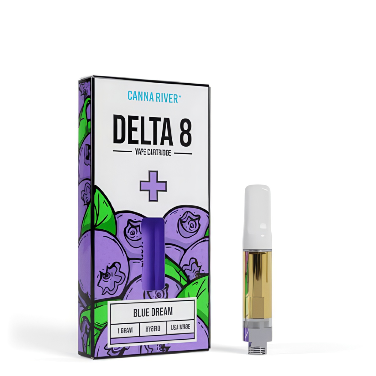 Canna River Delta 8 Vape Cartridge 1G - Blue Dream (Hybrid)