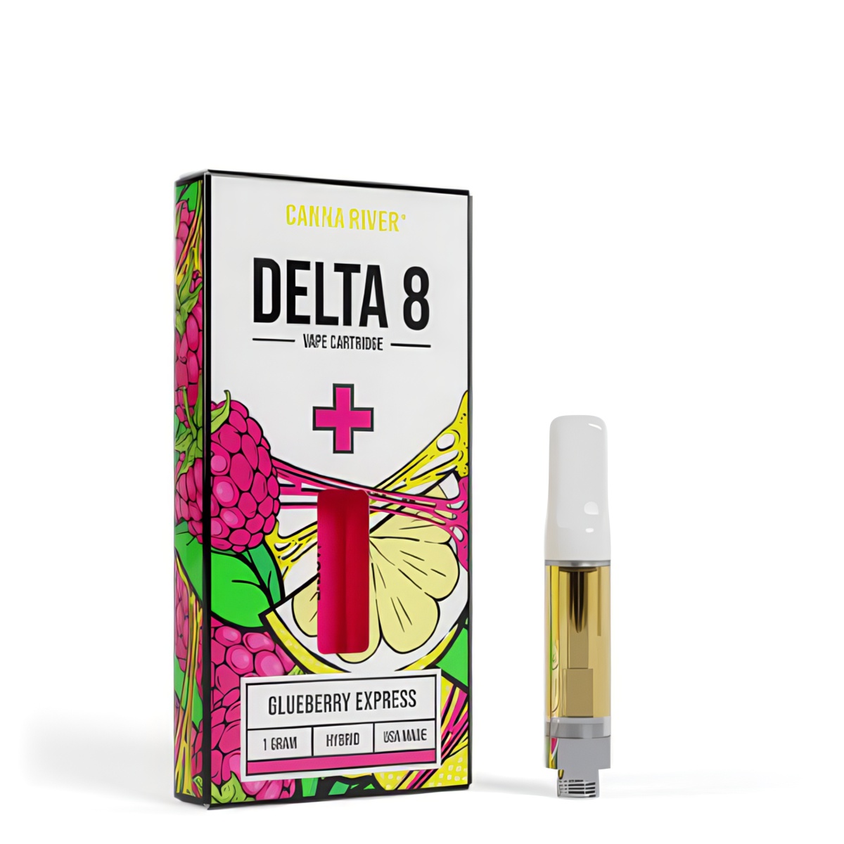 Canna River Delta 8 Vape Cartridge 1G - Glueberry Express (Hybrid)
