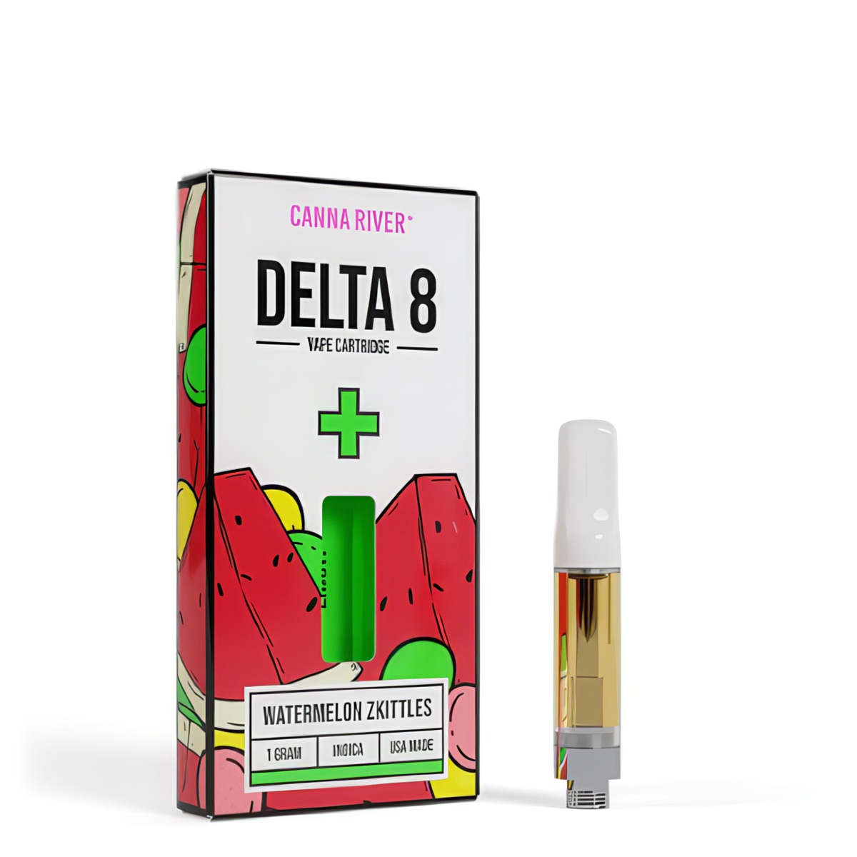 Canna River Delta 8 Vape Cartridge 1G - Watermelon Zkittles (Indica)