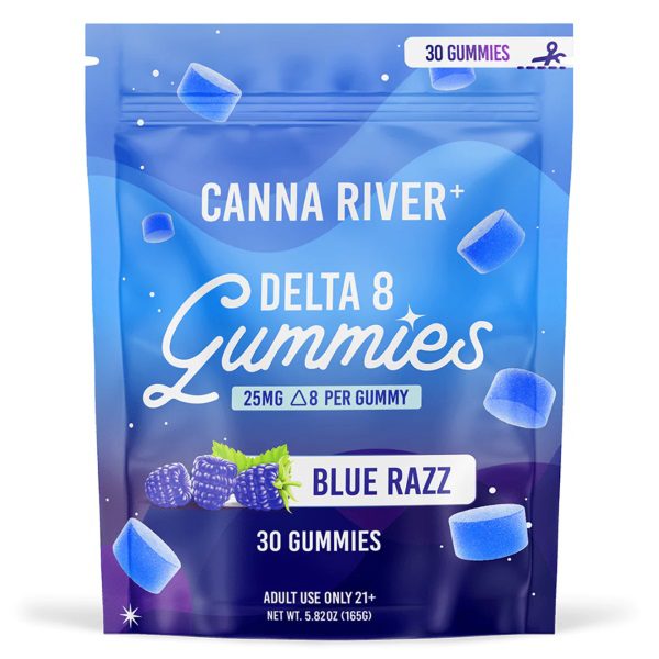 Canna River Delta 8 Gummies 750mg - Blue Razz