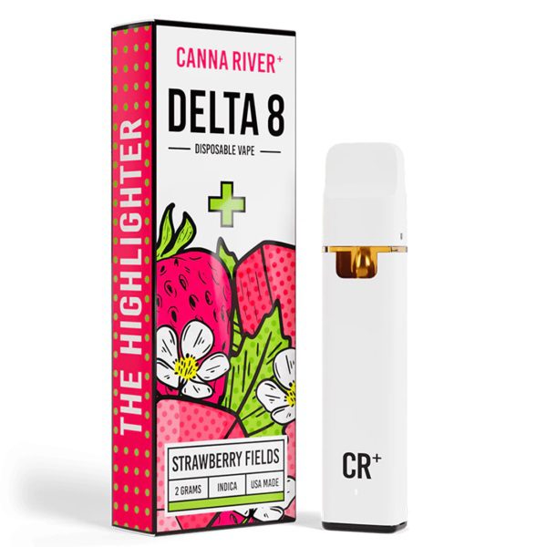 Canna River Highlighter Delta 8 Disposable 2G - Strawberry Fields (Indica)