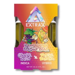 Delta Extrax Adios Cartridge 2G | 2pk - Grape Kush (Indica) x Tangie Banana (Hybrid)
