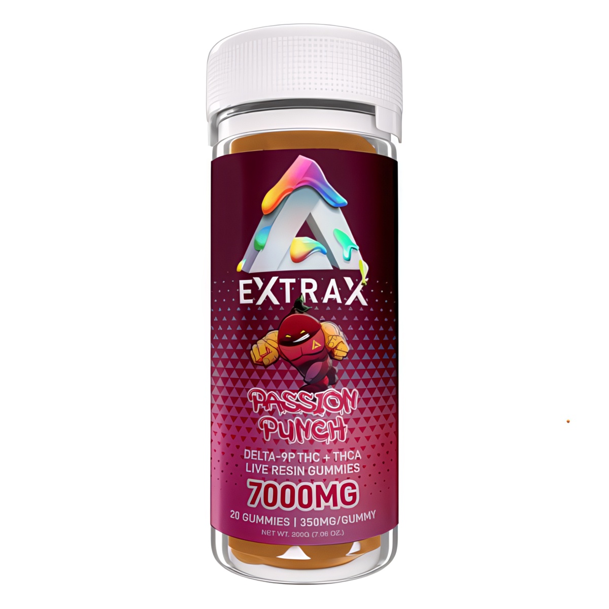 Delta Extrax Adios Gummies 7000mg - Passion Punch Flavor