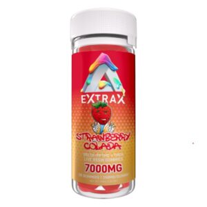Delta Extrax Adios Gummies 7000mg - Strawberry Colada Flavor