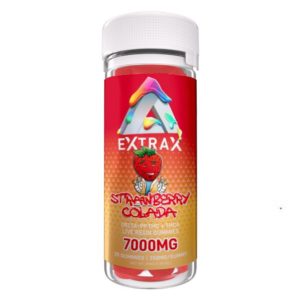 Delta Extrax Adios Gummies 7000mg - Strawberry Colada Flavor