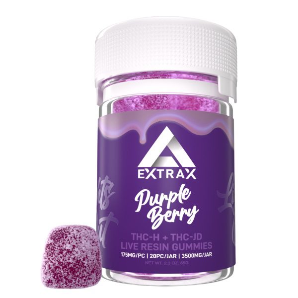 Delta Extrax Lights Out Gummies 2.0 3500mg - Purple Berry