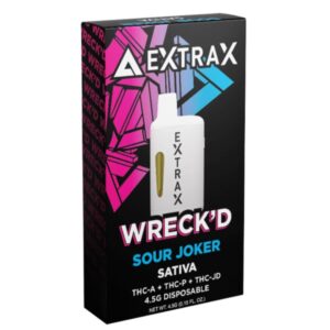 Delta Extrax Wreck'd Blend Disposable 4.5G - Sour Joker (Sativa)