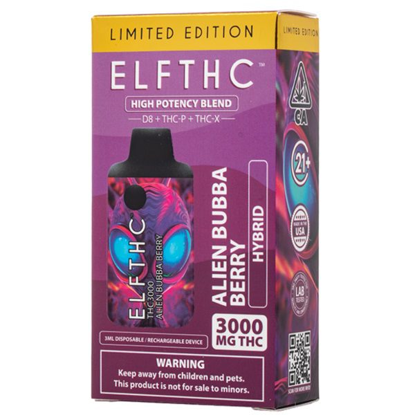 ELF THC High Potency Blend Rechargeable and Disposable 3G - Alien Bubba Berry (Hybrid)