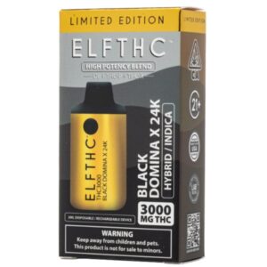 ELF THC High Potency Blend Disposable 3G - Black Domina X 24K (Hybrid/Indica)