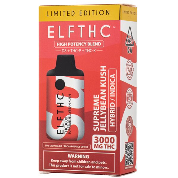 ELF THC High Potency Blend Disposable 3G - Supreme Jellybean Kush (Hybrid/Indica)