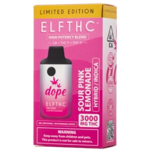 ELF THC High Potency Blend Disposable 3G - Sour Pink Lemonade (Hybrid/Indica)