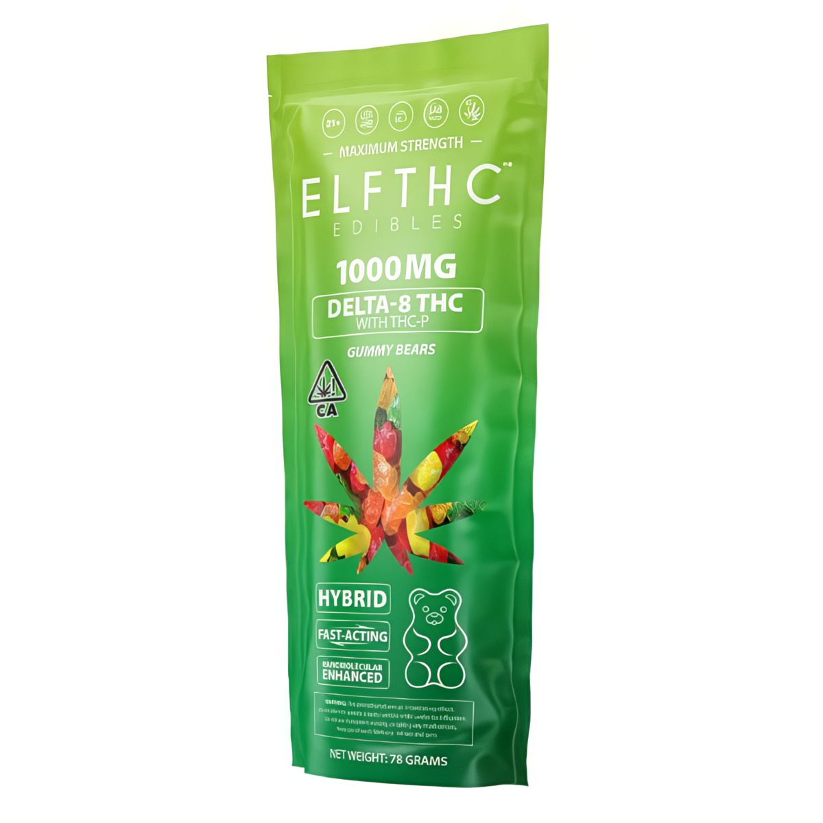 ELF THC D8 THC-P Gummies 1000mg - Gummy Bears