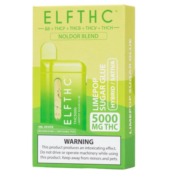 ELF THC Noldor Blend Disposable 5 Grams - Limepop Sugar Glue (Hybrid)
