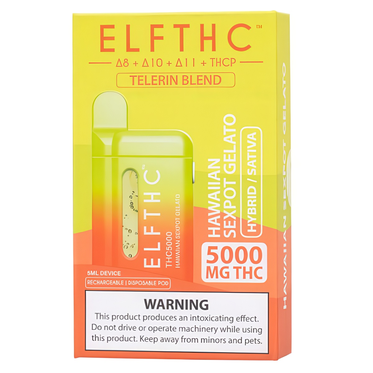 ELF THC Telerin Blend Disposable 5 Grams - Hawaiian Sexpot Gelato (Hybrid)
