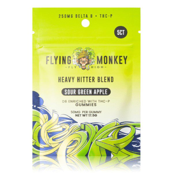Flying Monkey Heavy Hitter Gummies 250mg - Sour Green Apple