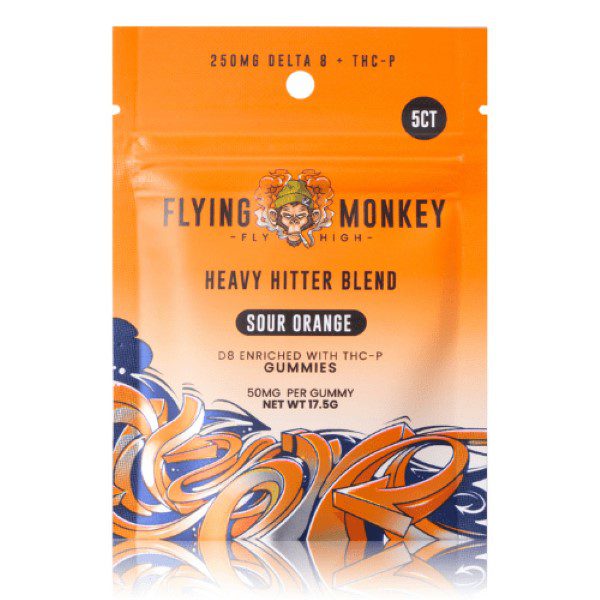 Flying Monkey Heavy Hitter Gummies 250mg - Sour Orange