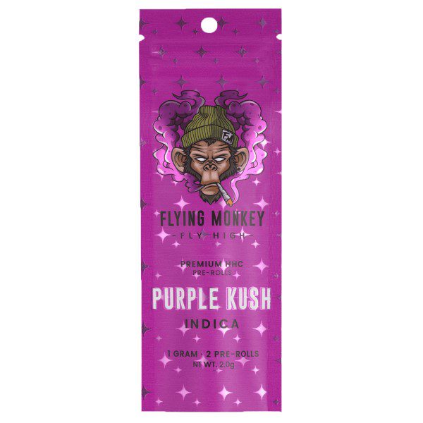 Flying Monkey HHC Pre Roll 2pk | 2G - Purple Kush (Indica)
