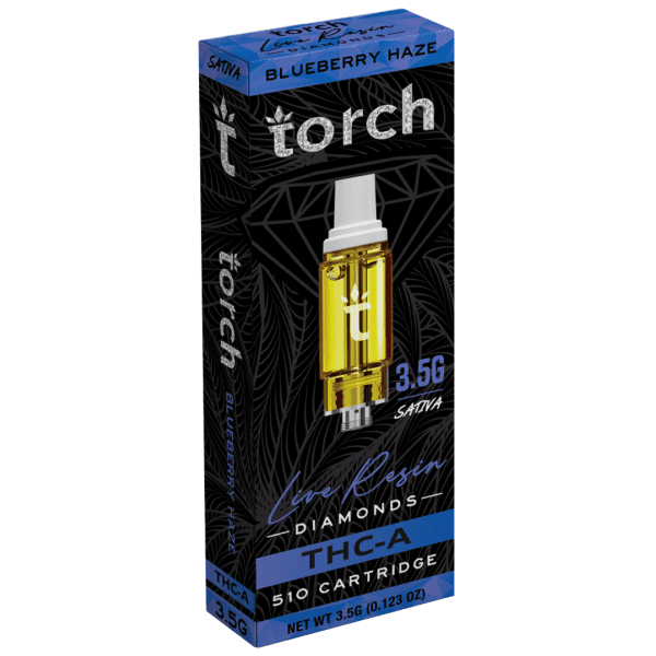 Torch Live Resin Diamonds Cartridge 3.5G - Blueberry Haze (Sativa)