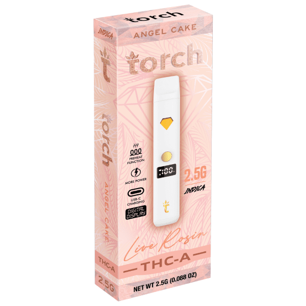 Torch Live Rosin THC-A Disposable 2.5G - Angel Cake (Indica)