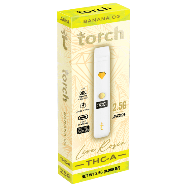 Torch Live Rosin THC-A Disposable 2.5G - Banana OG (Indica)