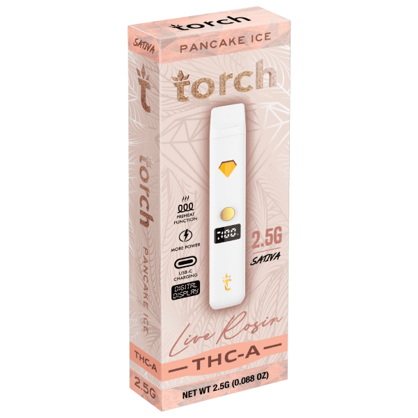 Torch Live Rosin THC-A Disposable 2.5G - Pancake Ice (Sativa)