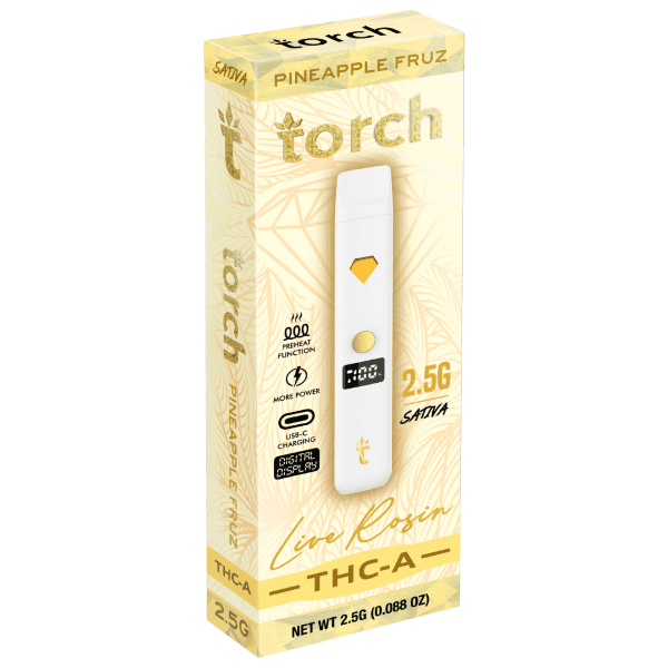 Torch Live Rosin THC-A Disposable 2.5G - Pineapple Fruz (Sativa)
