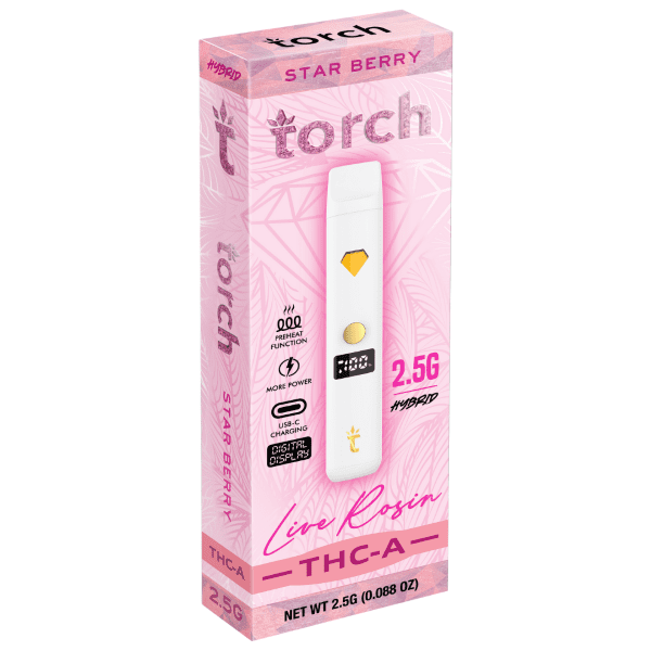 Torch Live Rosin THC-A Disposable 2.5G - Star Berry (Hybrid)