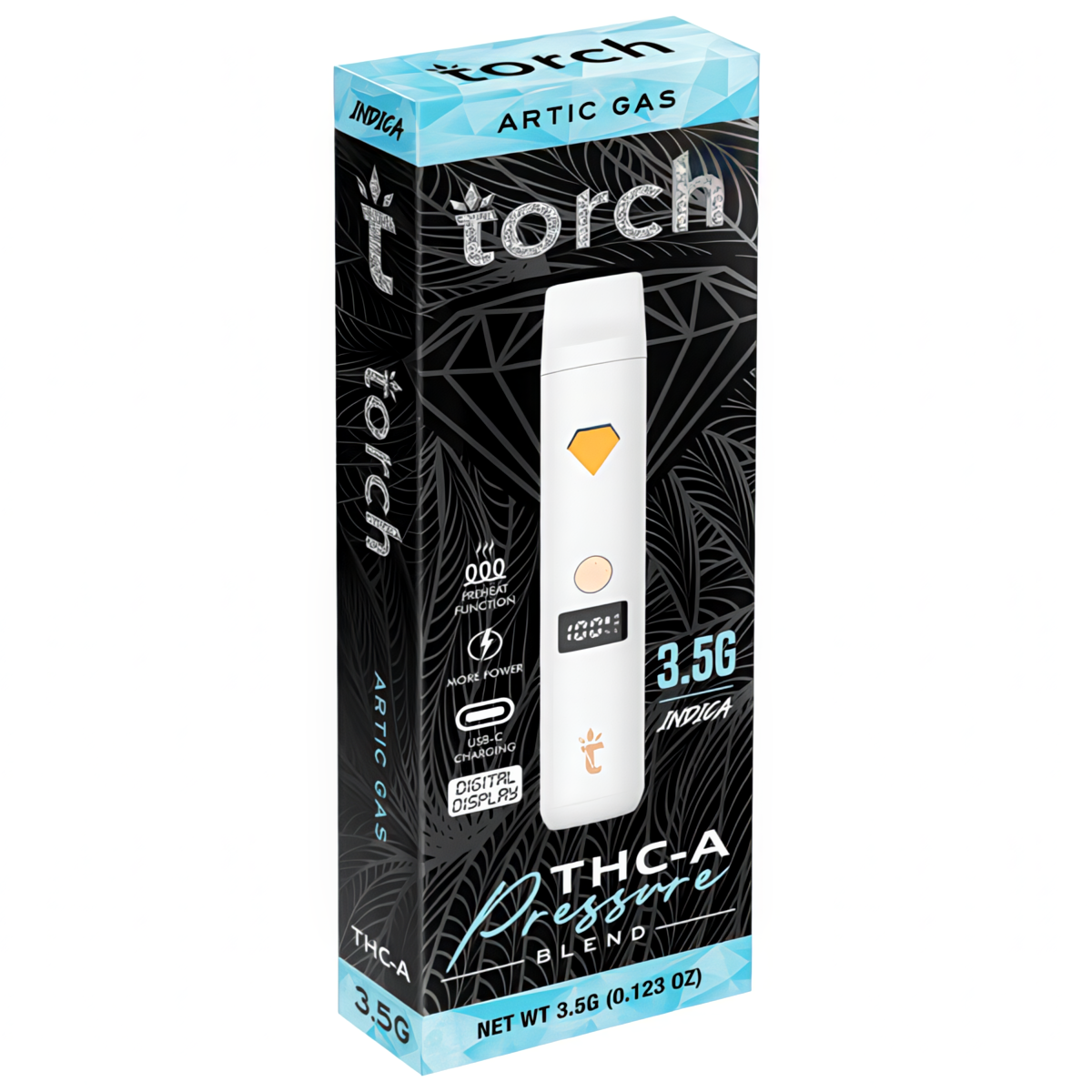 Torch Pressure THC-A Disposable 3.5G - Artic Gas (Indica)