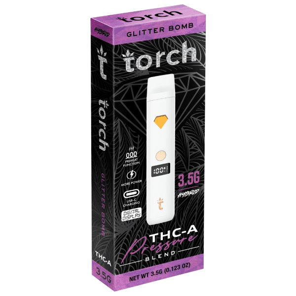 Torch Pressure THC-A Disposable 3.5G - Glitter Bomb (Hybrid)