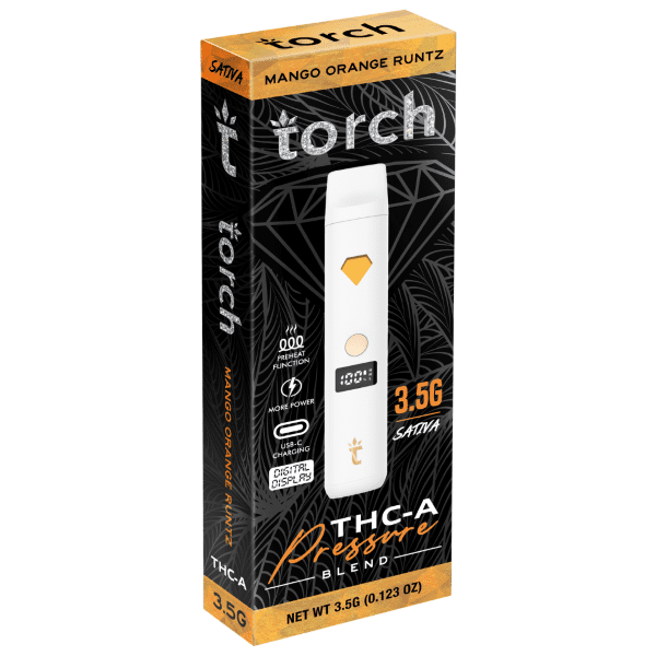 Torch Pressure THC-A Disposable 3.5G - Mango Orange Runtz (Sativa)