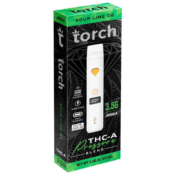 Torch Pressure THC-A Disposable 3.5G - Sour Lime OG (Indica)