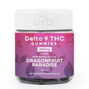 URB Delta 9 Gummies 300mg - Dragonfruit Paradise Flavor