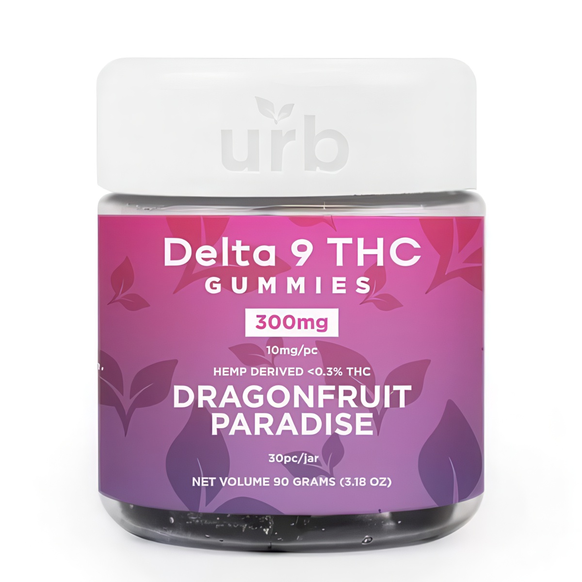 URB Delta 9 Gummies 300mg - Dragonfruit Paradise Flavor