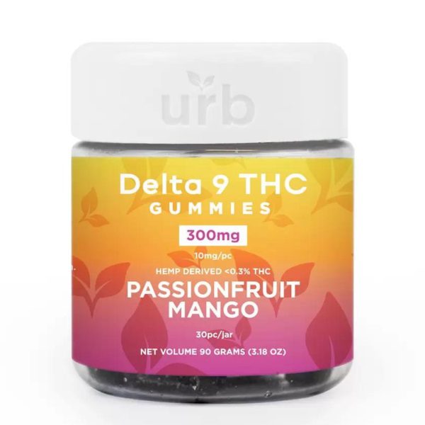 URB Delta 9 Gummies 300mg - Passionfruit Mango Flavor