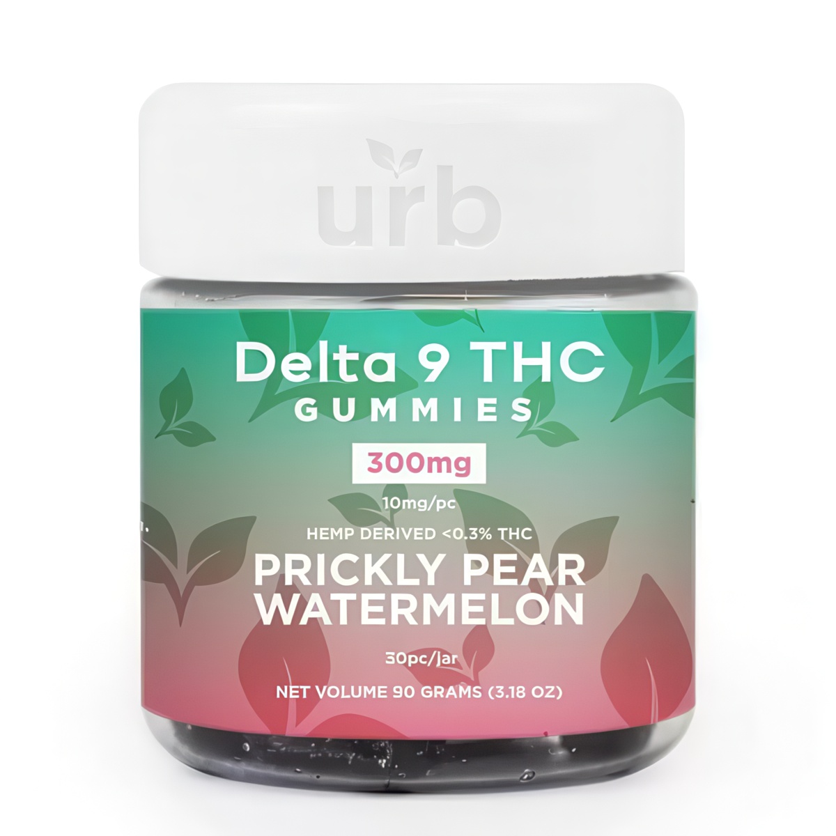 URB Delta 9 Gummies 300mg - Prickly Pear Watermelon Flavor