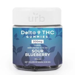 URB Delta 9 Gummies 300mg - Sour Blueberry Flavor