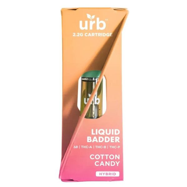 URB Liquid Badder Cartridge 2.2G infused with D8, THCA, THCB, & THCP - Cotton Candy (Hybrid)